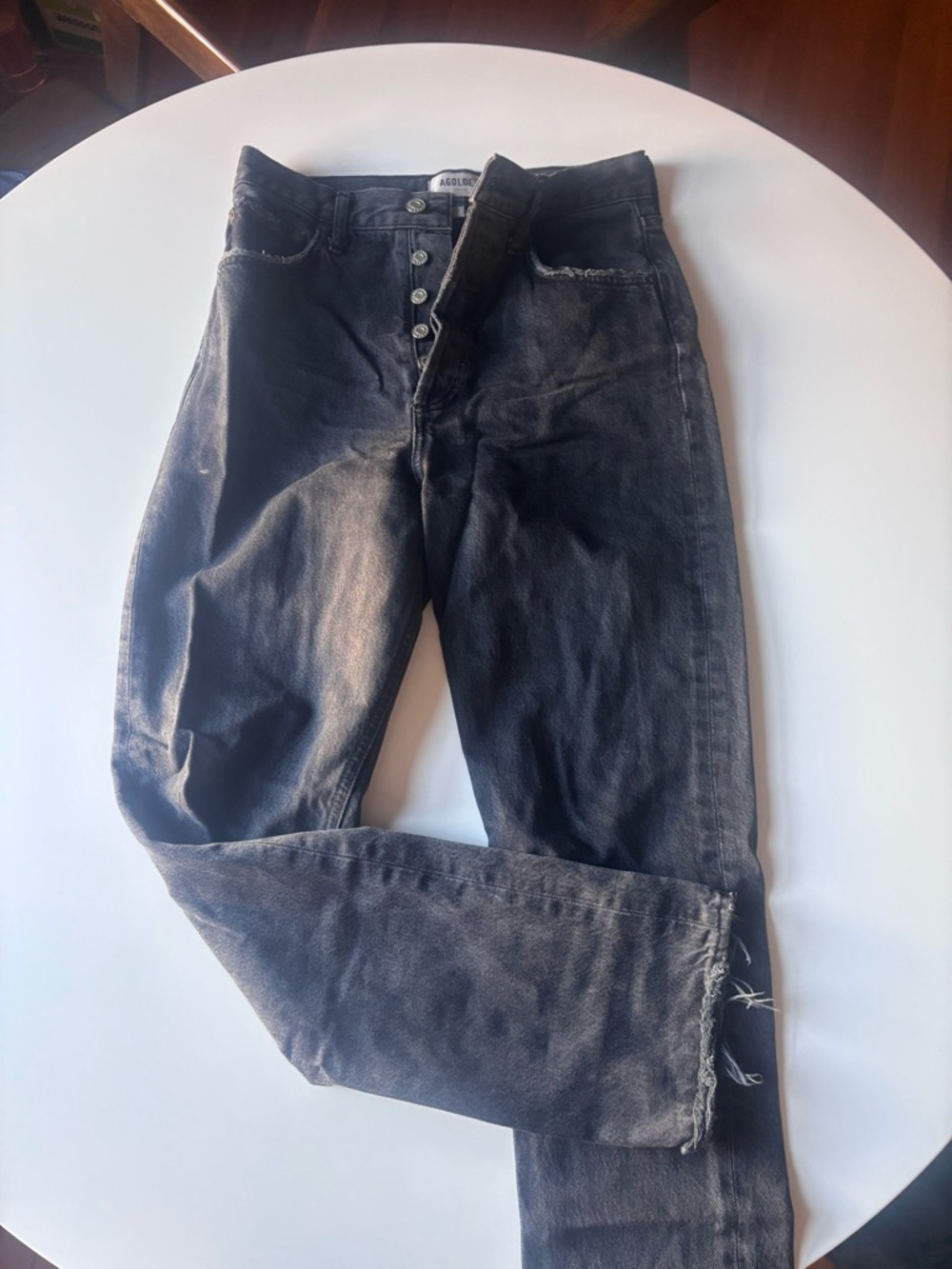 Agolde Black 90s Straight/Boot leg Jeans